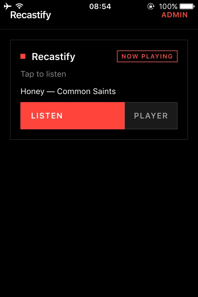 Recastify Stream Selection